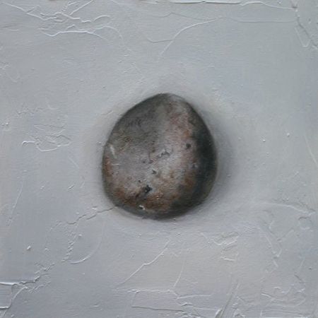 Stone #6, 5 inches by 5 inches, oil on panel