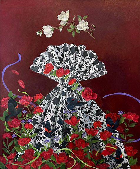 Sky Stones, 2019, 6 inches by 24 inches, oil on panel