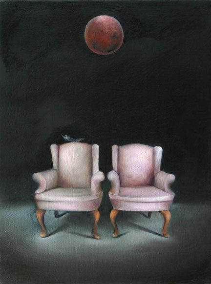 Eclipse,  9 inches by 12 inches, oil on linen