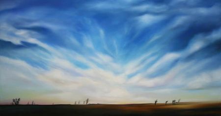 Gatherine Clouds, 24 inches by 48 inches, oil