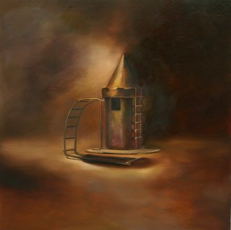 Silo,  30 inches by 30 inches, oil