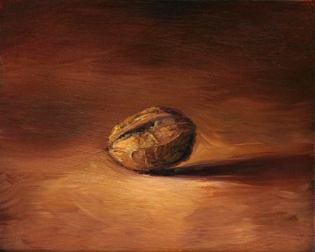Walnut, 8 inches by 10 inches, oil