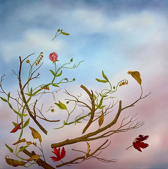 Sky Stones, 2019, 6 inches by 24 inches, oil on panel