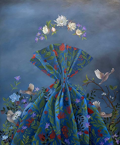 Sky Stones, 2019, 6 inches by 24 inches, oil on panel