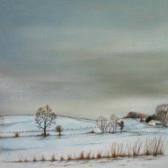 Winter Landscape, 2016, 12 inches by 12 inches, oil on panel
