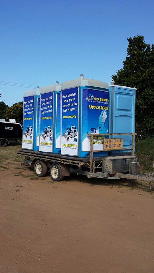 CQ Septic Trailer with Portable Toilets — Waste Management in Yeppoon, QLD