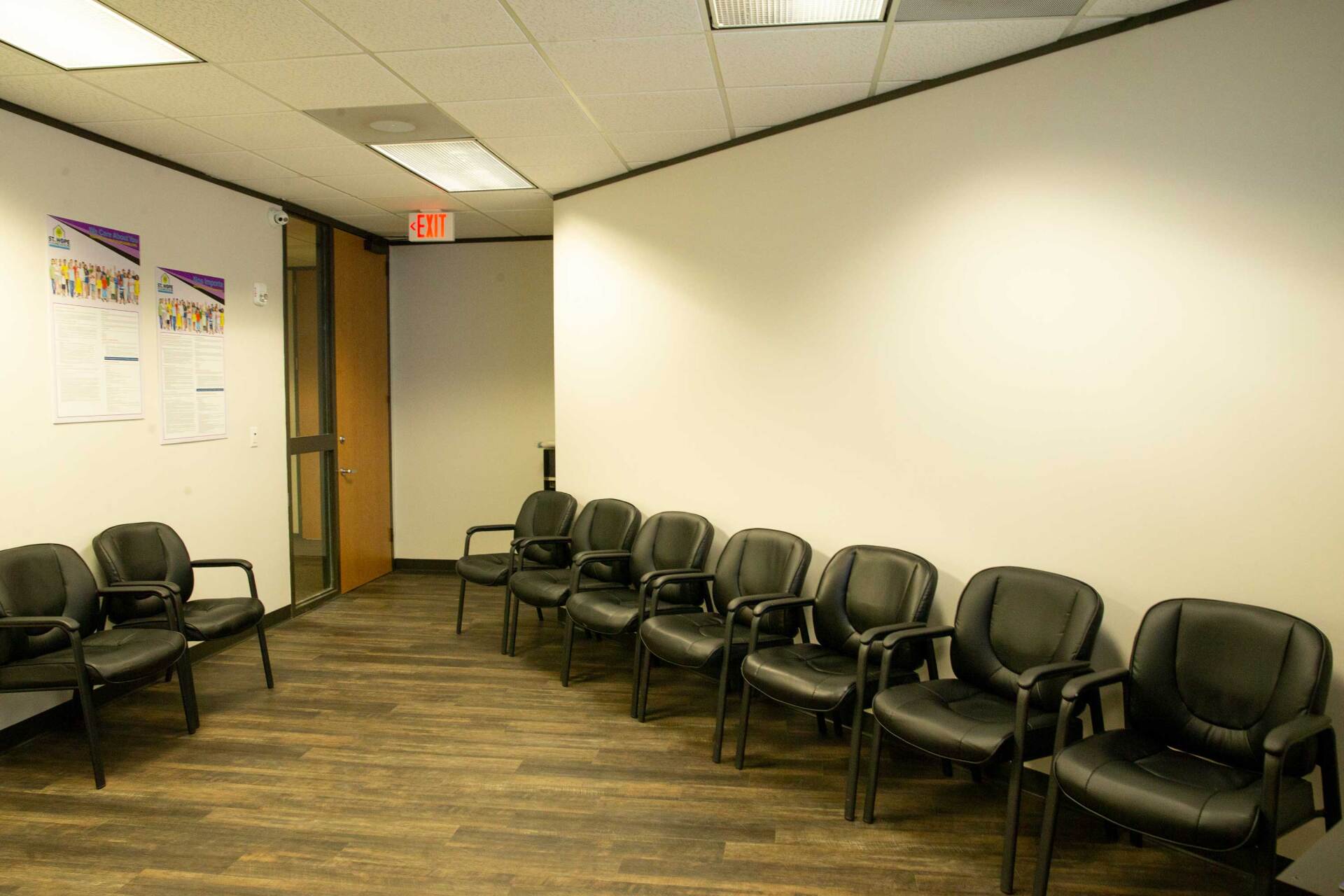 medical waiting room at St. Hope Foundation in Bellaire, TX