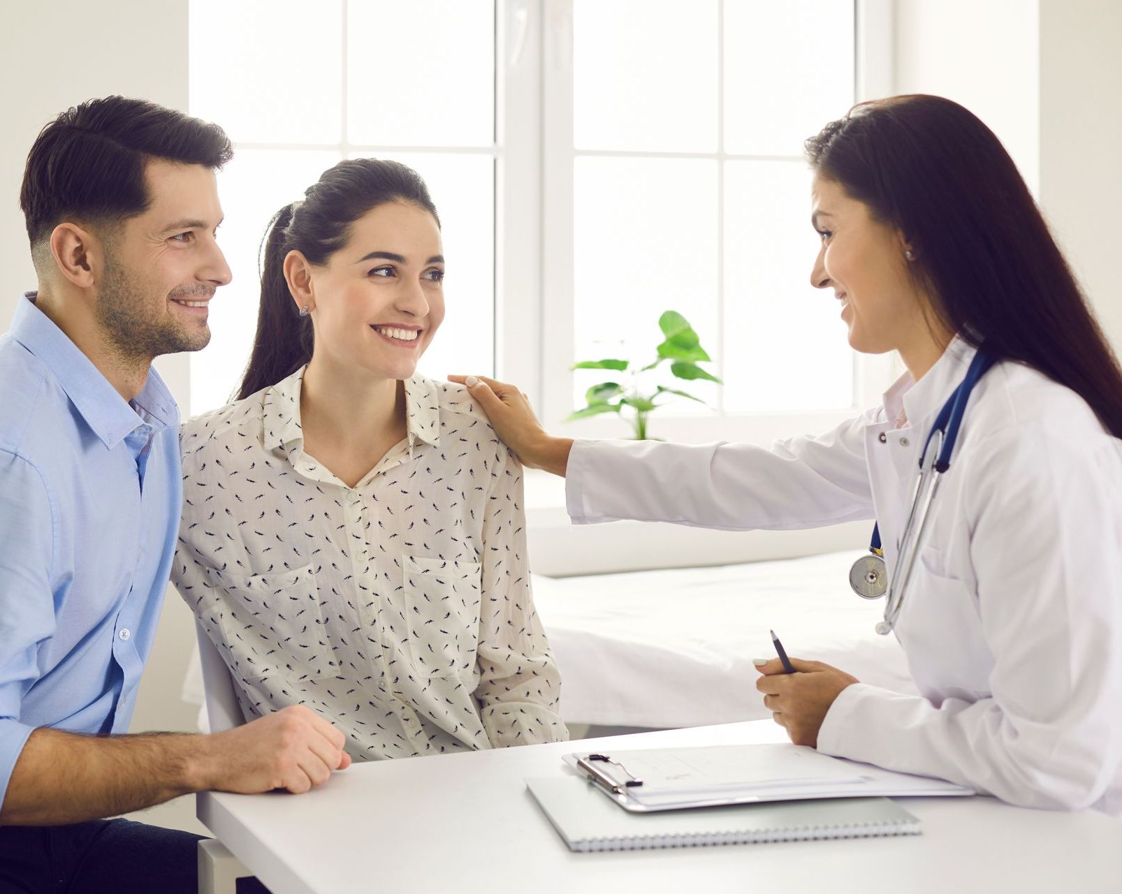 Houston TX woman's doctor talking to patient