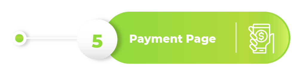 Image of a payment page with icon