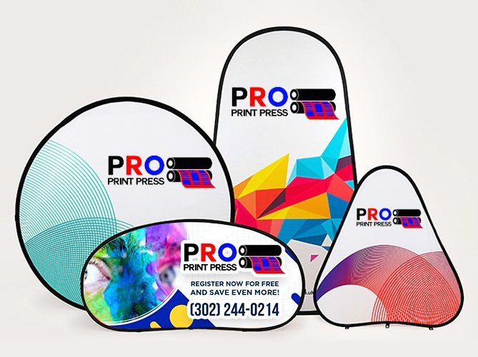 Image of a pro print press custom pop up banners