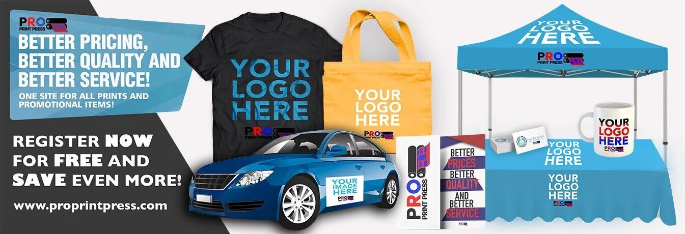 Image of custom printed marketing products of Pro Print Press