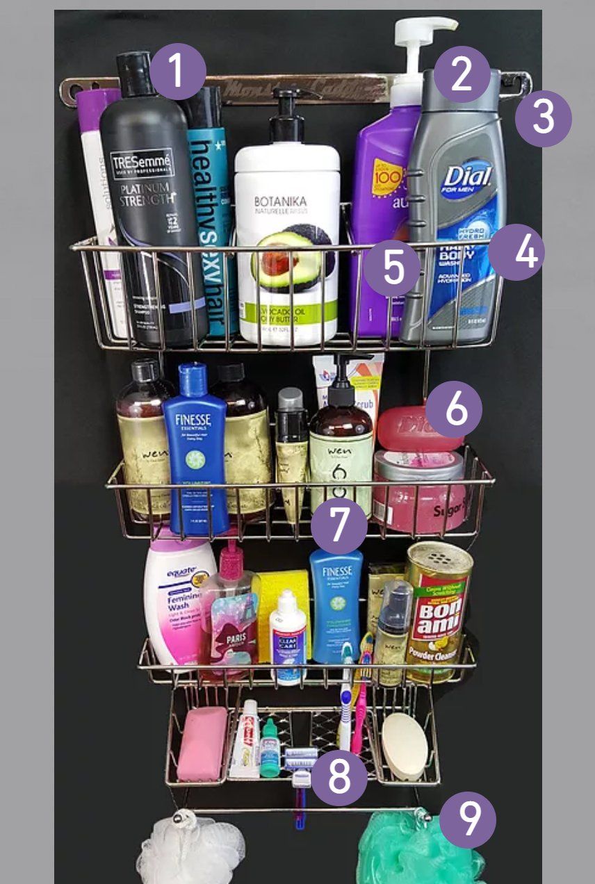 Monster Caddy Shower Caddy display description