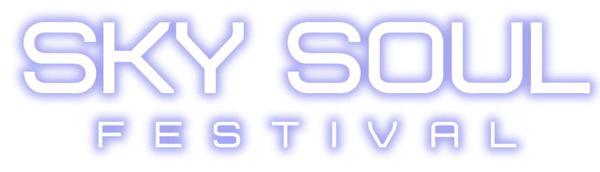 Sky Soul Festival logo with white text on a blue gradient background.