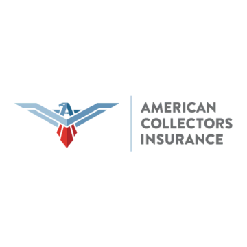 The logo for american collectors insurance has a bird on it.