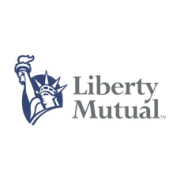 The logo for liberty mutual shows the statue of liberty holding a torch.