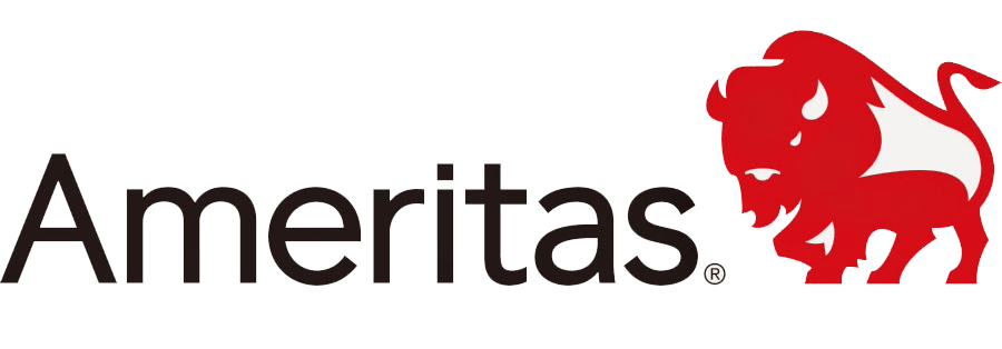 The ameritas logo has a red lion on it
