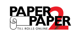 Paper Paper 2 logo with black text, a red number 2, and the tagline “Till rolls online.”