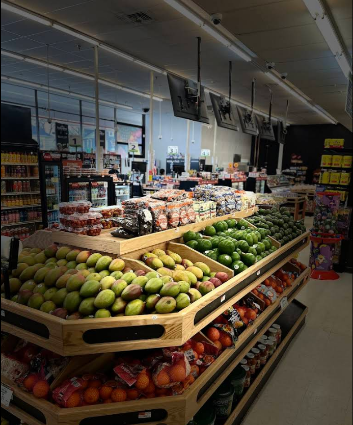 A grocery store filled with lots of fruits and vegetables