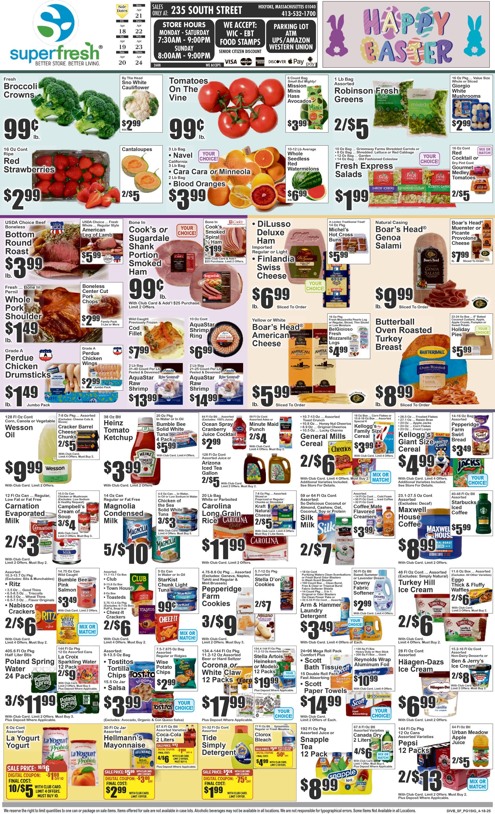 A weekly ad for a grocery store with a lot of products on it.