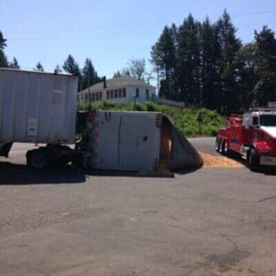 Towing White Truck on the Roadside — Albany, OR — AA Towing