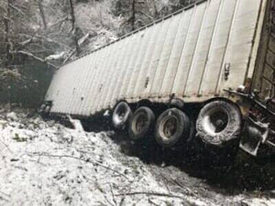 Truck on the Roadside with Snow — Albany, OR — AA Towing
