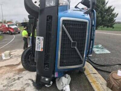 Blue Truck Accident — Albany, OR — AA Towing
