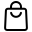 Blank shopping bag icon