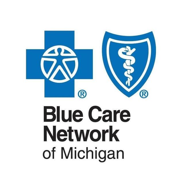 Blue Care Network of Michigan logo in blue with shield and cross symbols