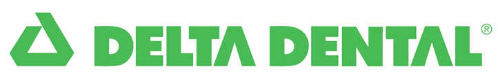 Delta Dental logo with green triangle icon and blue text