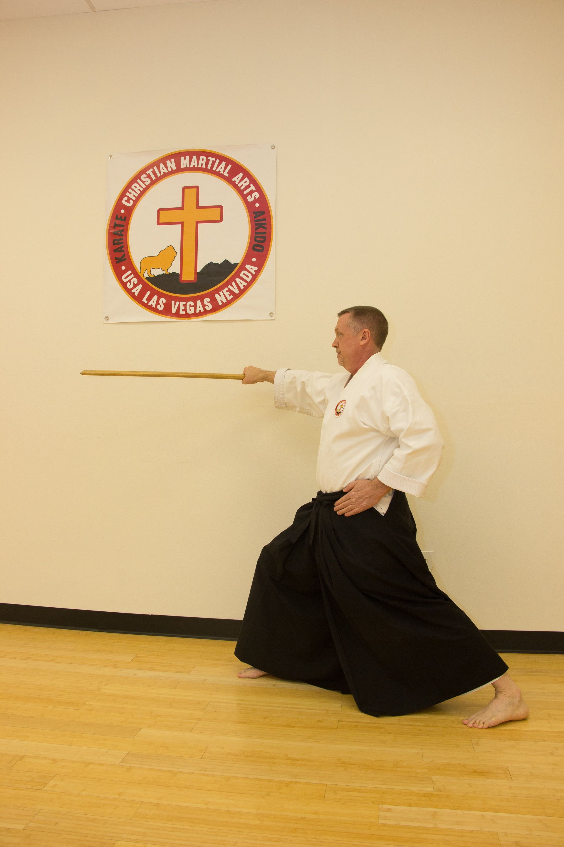 Shihan Stan Smith using bokken sword