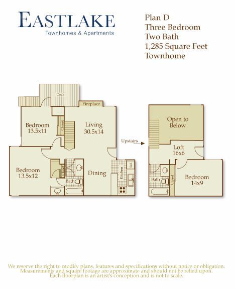 Floor Plan D: 3 Bed · 2 Bath