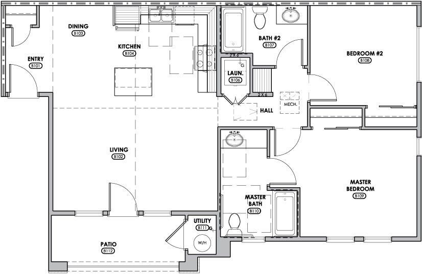 Floor Plan: 2 Bed · 2 Bath