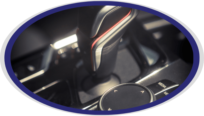 Automatic transmission gear selector in center console