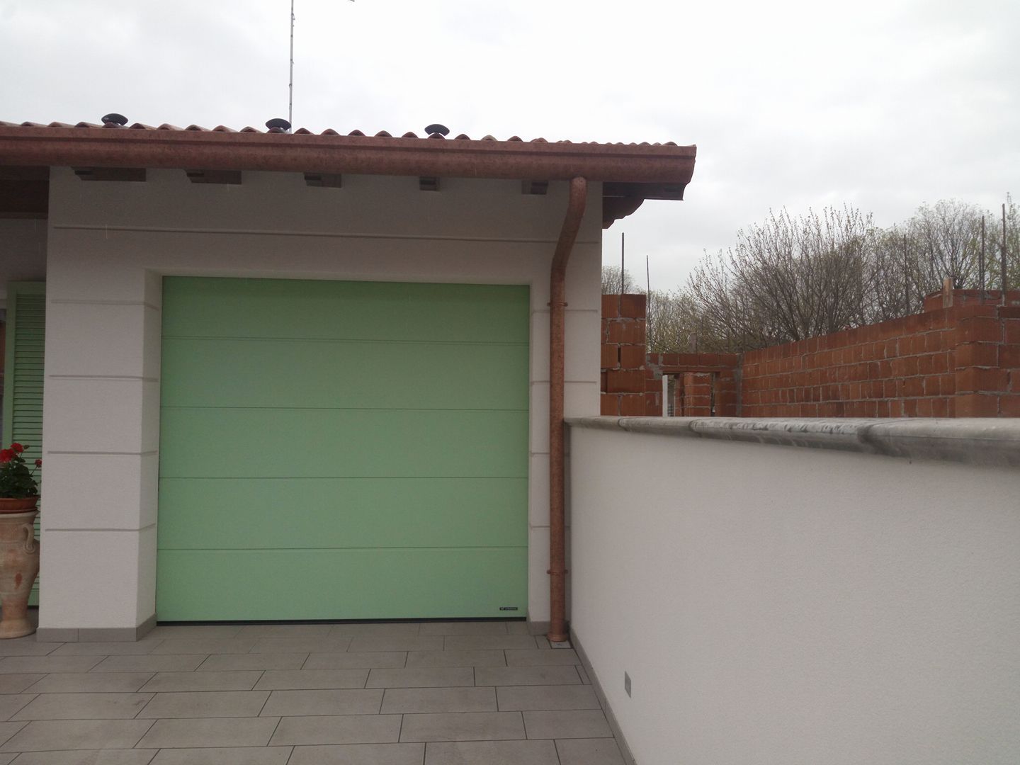 porta per garage verde