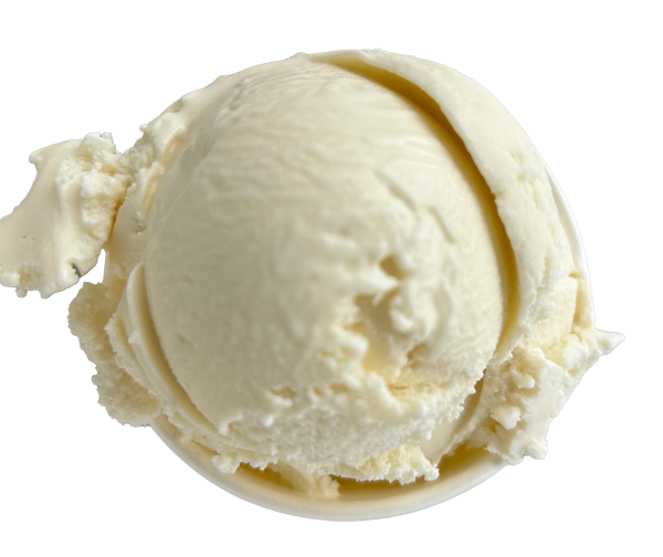Scoop of vanilla ice cream