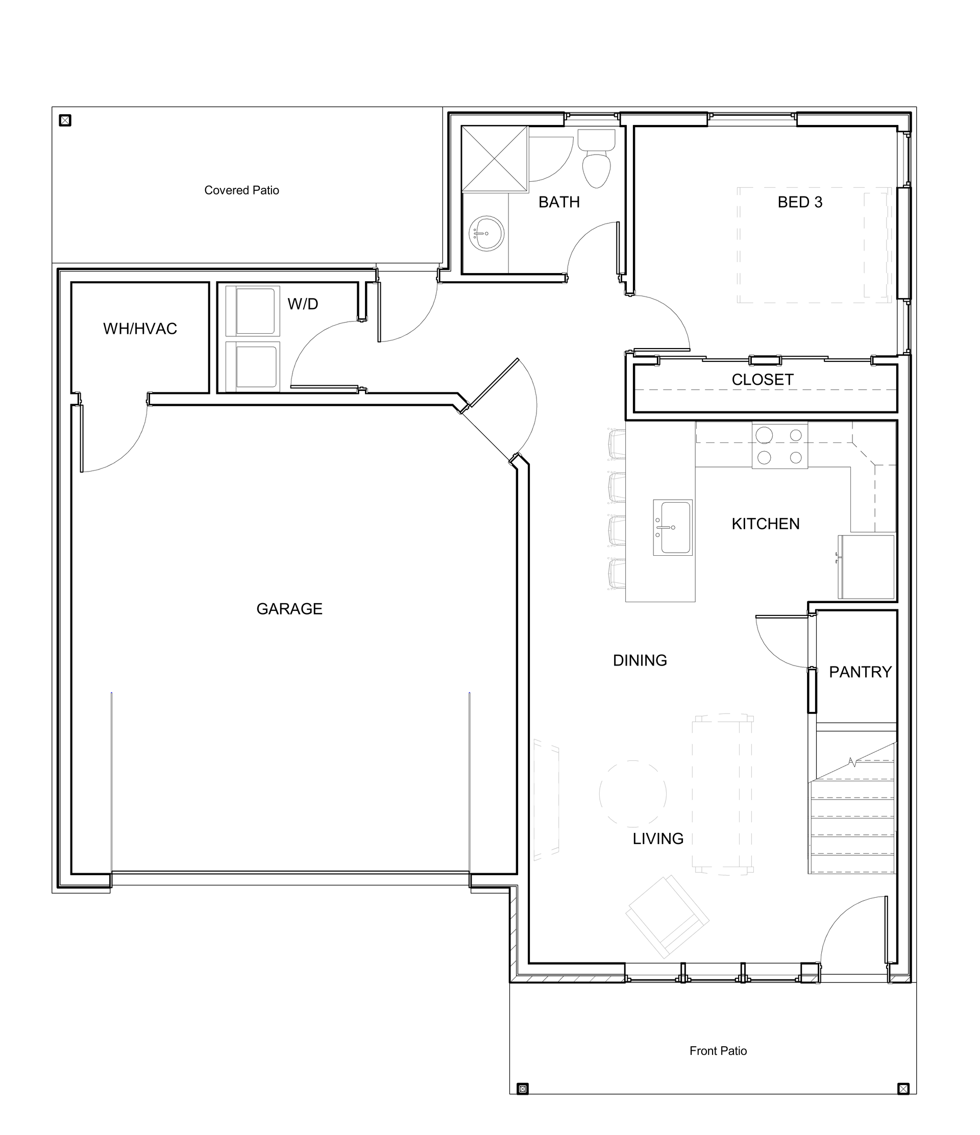 A black and white floor plan of a house.