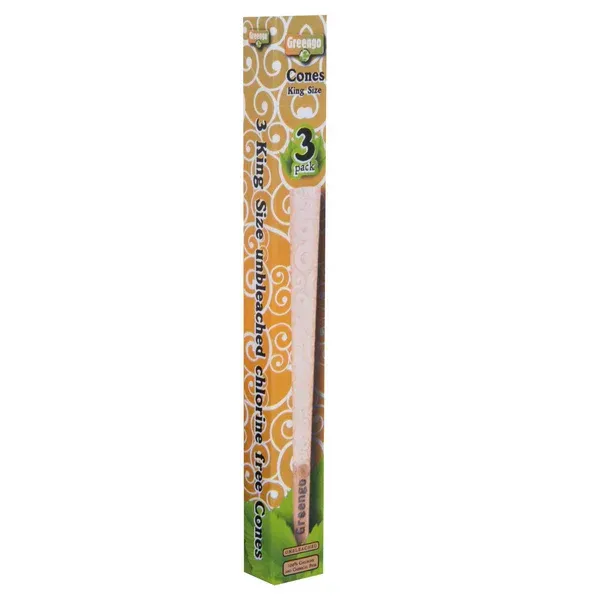 Une boîte de cônes king size non blanchis et sans chlore