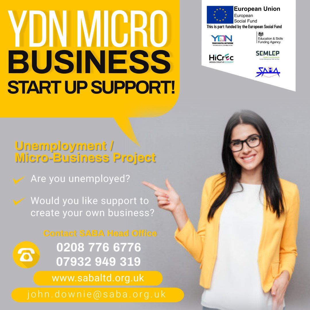 Contact SABA for Business Start-up Support