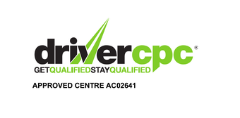 The driver cpc logo is green and black and says get qualified stay qualified