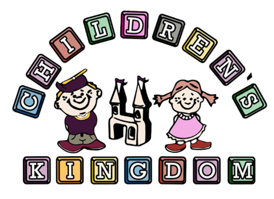 a logo for courtney 's little learners academy with children playing with lego blocks .