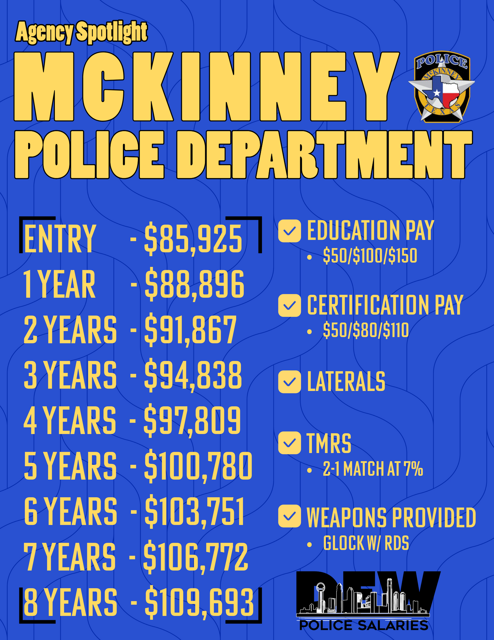 An advertisement for the mckinney police department