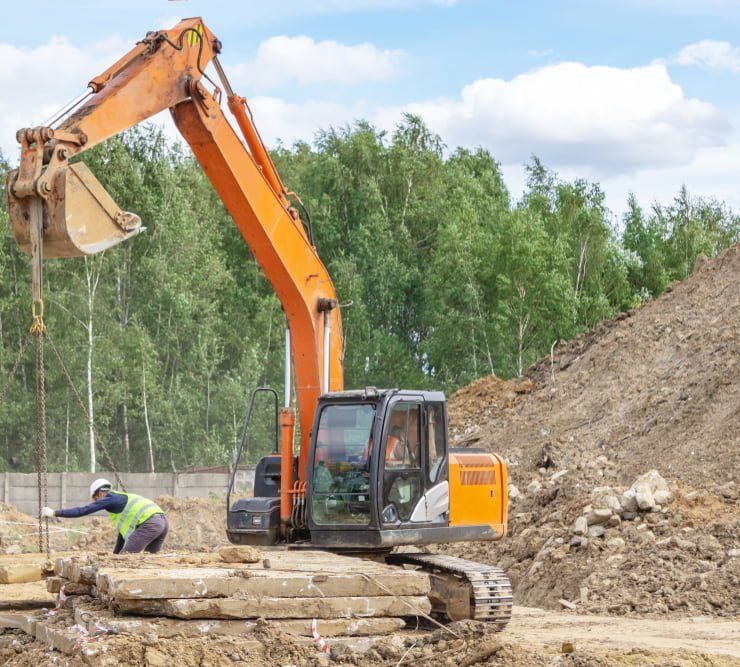 Loading of Road Plates — Copp & Co Civil & Plant Hire in Airlie Beach, QLD