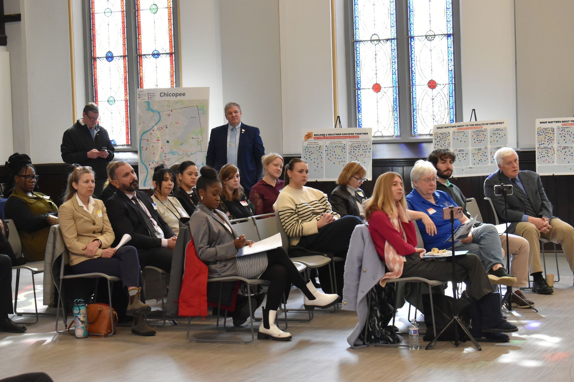 People gathered for ACT press event