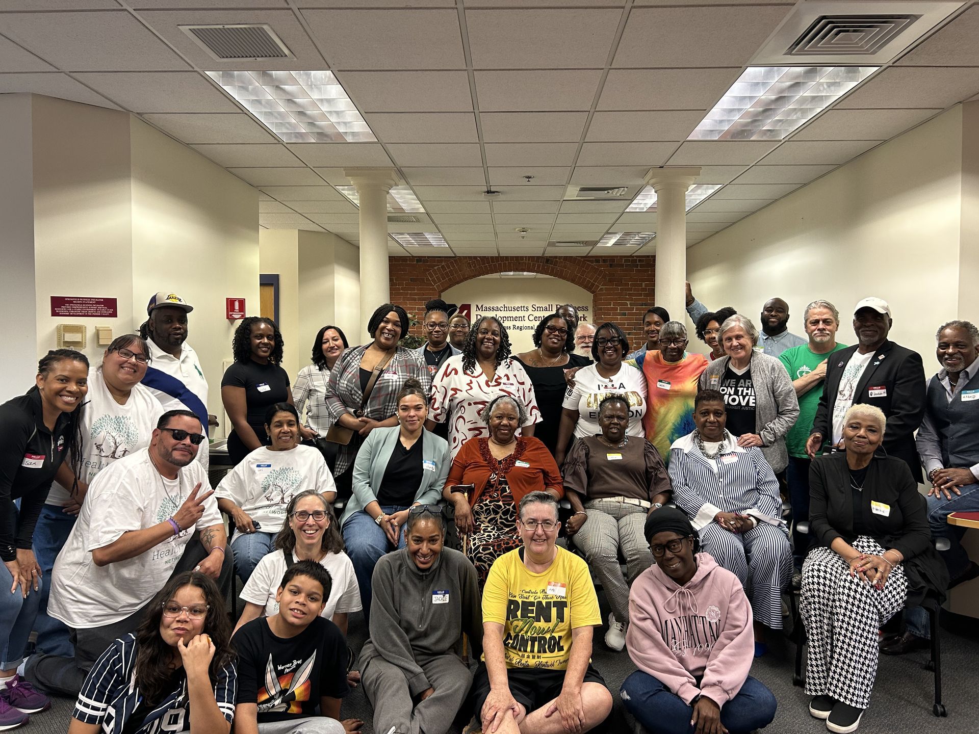 group photo of resident advisors and staff
