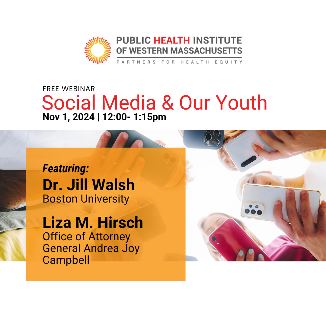 Free webinar Social Media and Our Youth Nov 1 12:00-1:15pm