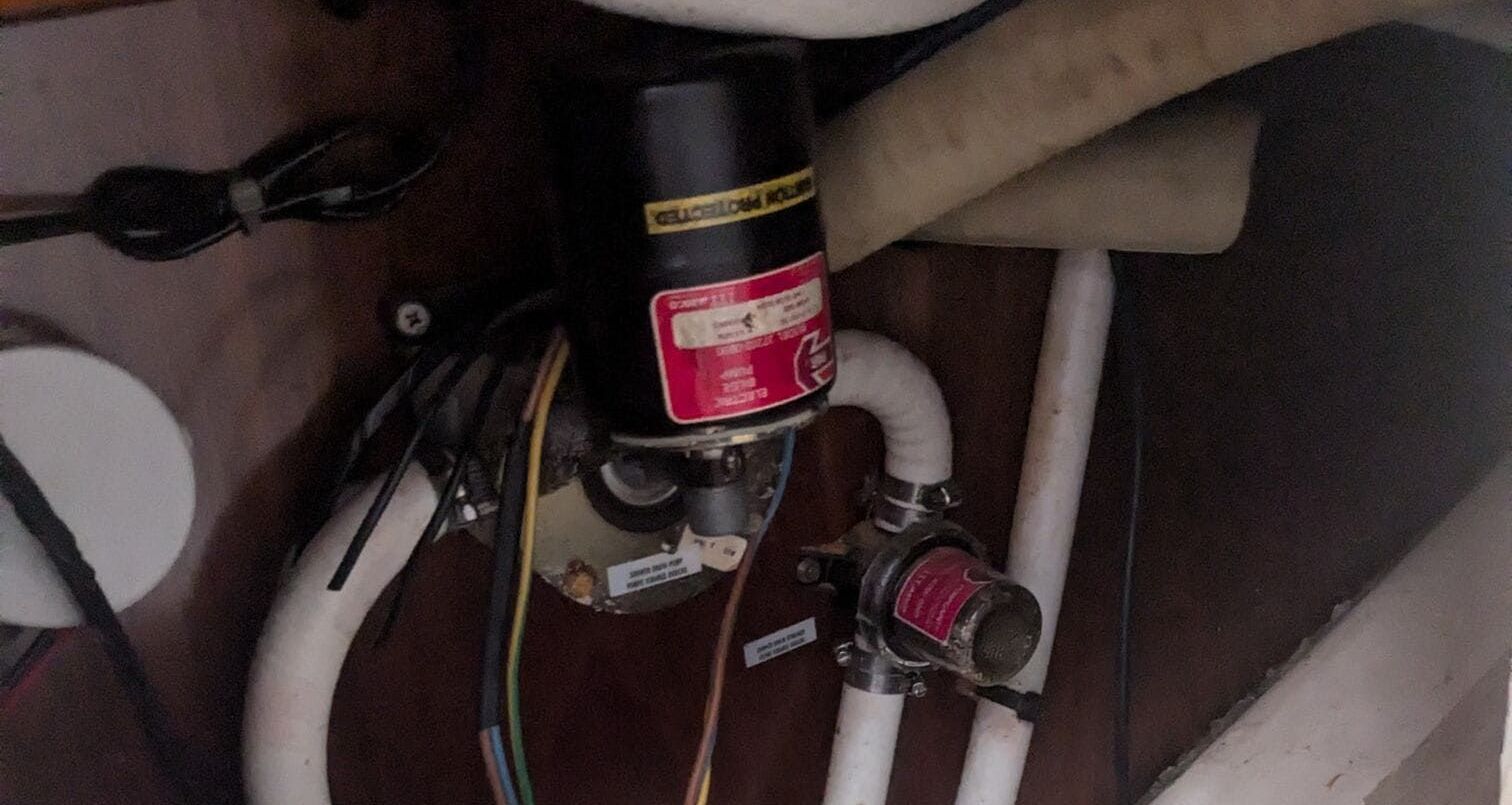 A close up of a fuel pump on a boat