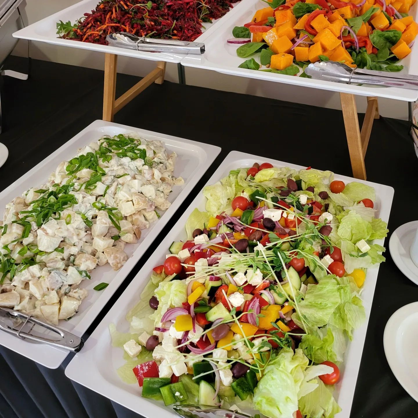 Buffet With Four Salad Dishes: Beet, Butternut Squash — Chefs2Go in Gladstone, QLD