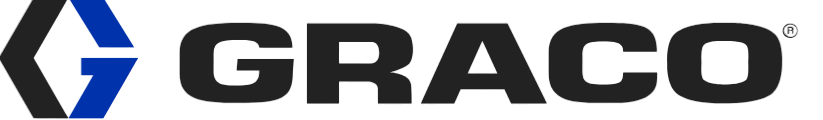 A black and blue logo for graco on a white background.