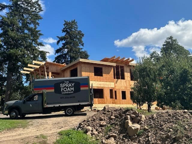 New construction home that will be very efficient with spray foam