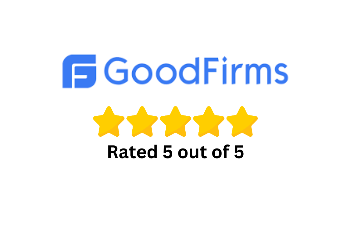 A good firms logo with five stars and the words rated 5 out of 5